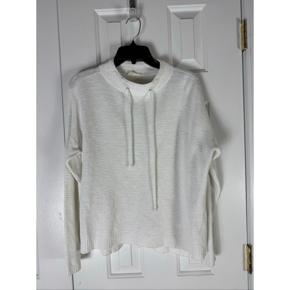Eileen Fisher Womens White Textured Knit Sweater Size S/P